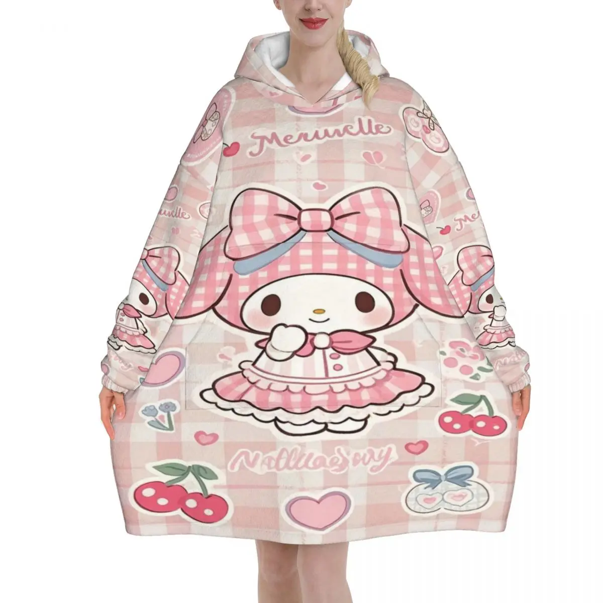 Oversized My Melodys Christmas Wearable Blanket Gifts for Women Men Ultrasoft Plush Warm Sweatshirt Blankets With Pocket
Oversized My Melodys Christmas Wearable Blanket Gifts for Women Men Ultrasoft Plush Warm Sweatshirt Blankets With Pocket