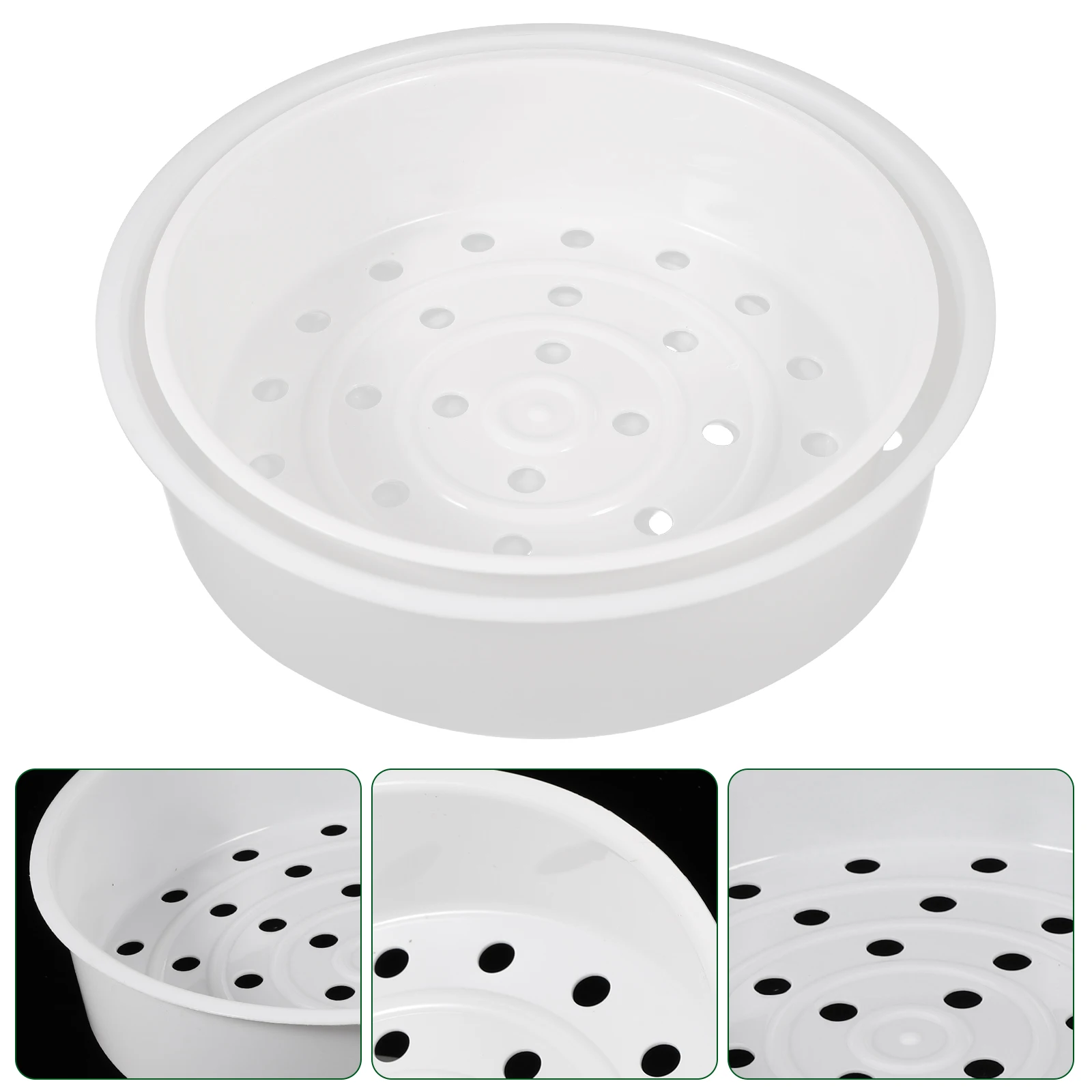 2 Pcs Basket 3L 5L Plastic Steaming Rack for Rice Buns Fish Home Use Dumplings Round Holes Drain Quickly Steam Strainer
2 Pcs Basket 3L 5L Plastic Steaming Rack for Rice Buns Fish Home Use Dumplings Round Holes Drain Quickly Steam Strainer