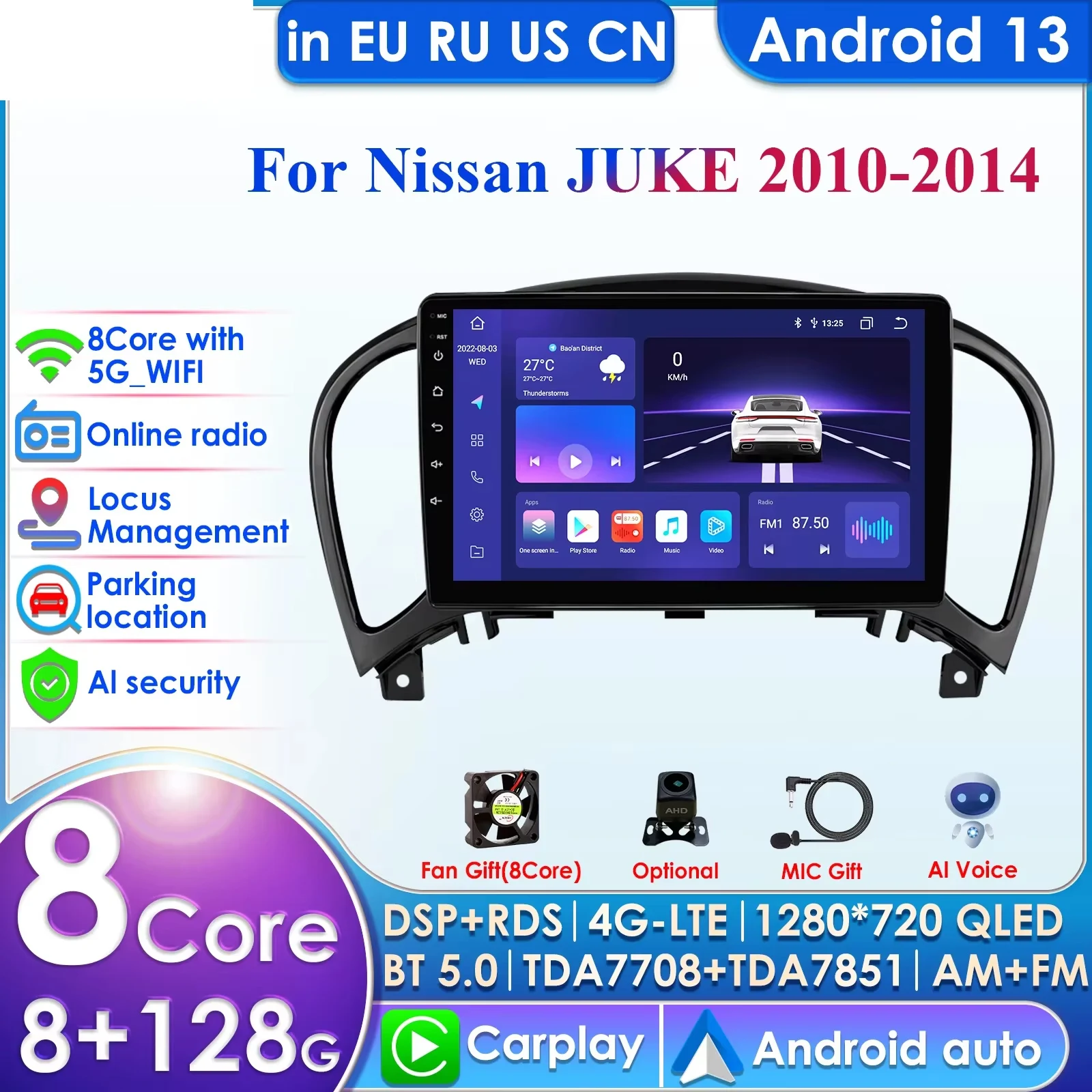 Head Unit Monitor For Nissan Juke YF15 2010-2014 Car Radio Multimedia Navigation 2 din Android 13 2din Autoradio CarPlay Stereo
Head Unit Monitor For Nissan Juke YF15 2010-2014 Car Radio Multimedia Navigation 2 din Android 13 2din Autoradio CarPlay Stereo