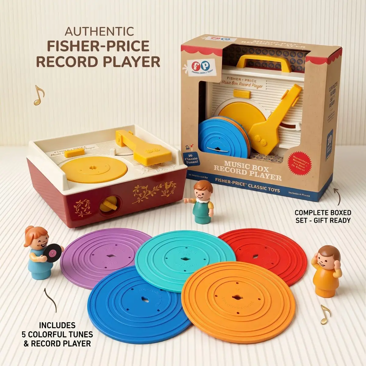 Vintage 1971 Music Box Record Player w/ 5 Records Tested & Works Classic Retro Toy Batteries not included
Vintage 1971 Music Box Record Player w/ 5 Records Tested & Works Classic Retro Toy Batteries not included