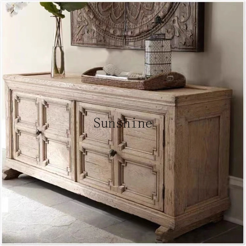 American solid wood carving flower edge retro old entrance TV cabinet furniture custom living room
American solid wood carving flower edge retro old entrance TV cabinet furniture custom living room