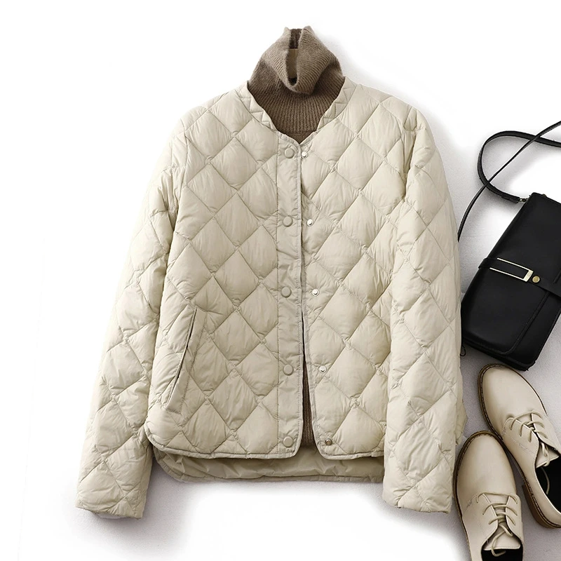 Новая универсальная свободная и модная хлопковая куртка с ромбовидным узором для осени и зимы, теплая куртка со стоячим воротником для женщин
Новая универсальная свободная и модная хлопковая куртка с ромбовидным узором для осени и зимы, теплая куртка со стоячим воротником для женщин