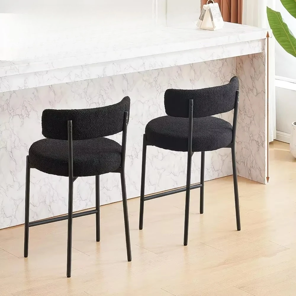 Counter Height Bar Stools with Curved Back and Metal Frame,Upholstered Kitchen Stools,Barstools for Kitchen,Bar,Dining Room 
Counter Height Bar Stools with Curved Back and Metal Frame,Upholstered Kitchen Stools,Barstools for Kitchen,Bar,Dining Room