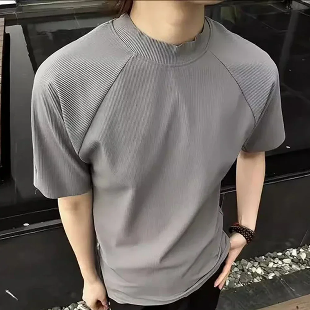 Short Sleeve Tee Men Summer T-Shirt Casual Outings Slight Stretch Solid Color Texture Vacation Outfit For Male Fashion
Short Sleeve Tee Men Summer T-Shirt Casual Outings Slight Stretch Solid Color Texture Vacation Outfit For Male Fashion