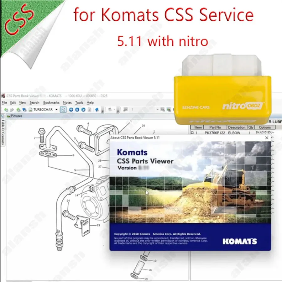 For Komatsu CSS Service Manuals Parts Book Viewer 5.11 2018 for Excavators + Nitro
For Komatsu CSS Service Manuals Parts Book Viewer 5.11 2018 for Excavators + Nitro