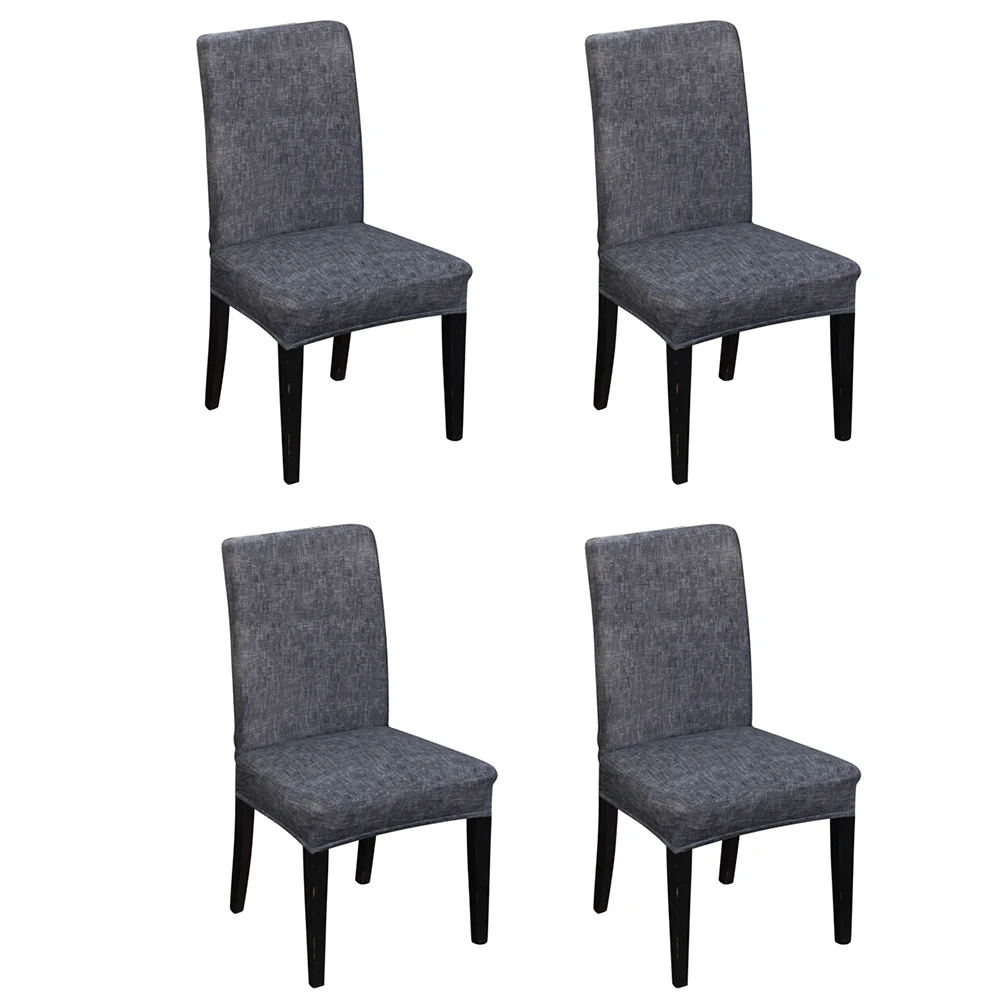 4 Pcs Stretchy Chair Cover Dark Grey Elastic Polyester Protector Size Fit Most Chairs Wrinkle Resistant Machine Washable
4 Pcs Stretchy Chair Cover Dark Grey Elastic Polyester Protector Size Fit Most Chairs Wrinkle Resistant Machine Washable