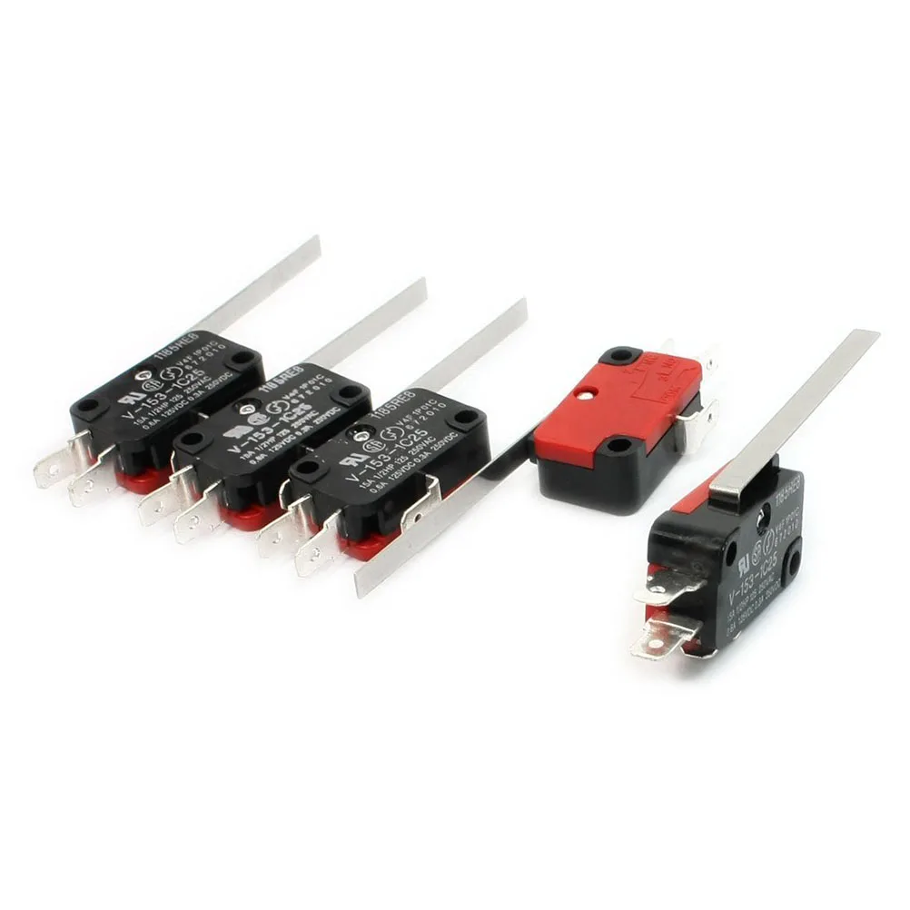 5pcs Long Handle Micro Switch SPDT 1NO 1NC Straight Hinge Lever Momentary Actuator Electronic Equipment Microwave Oven
5pcs Long Handle Micro Switch SPDT 1NO 1NC Straight Hinge Lever Momentary Actuator Electronic Equipment Microwave Oven