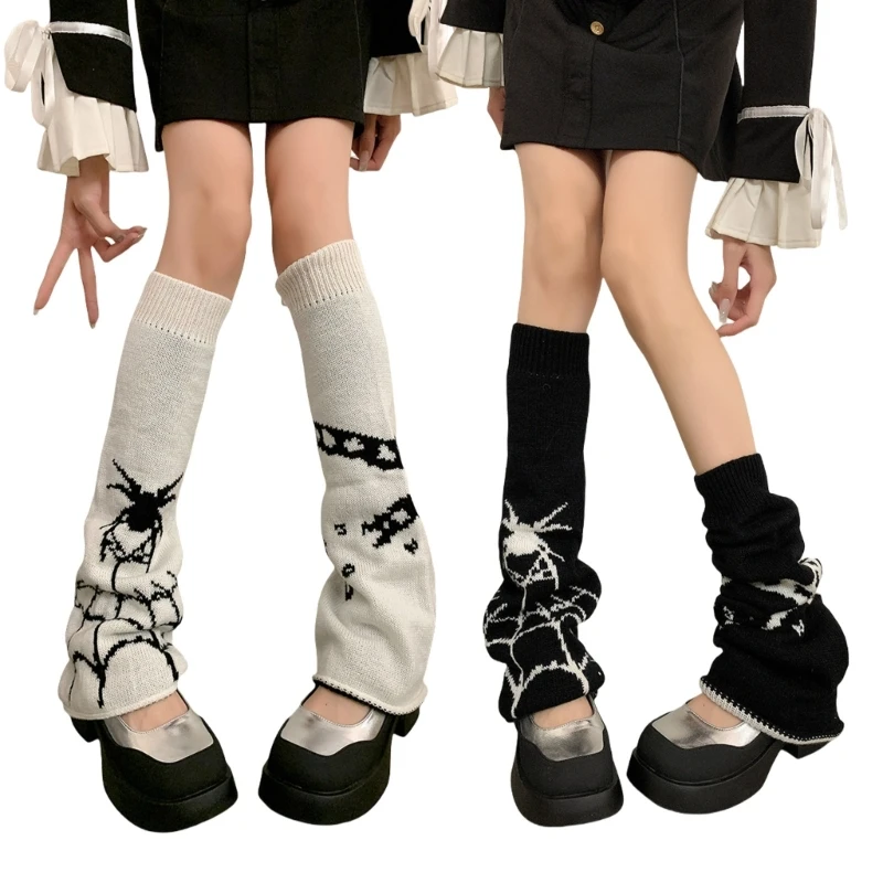 Harajuku Women Girls Leg Warmers Long Socks Punk Gothic Spiderweb Pattern Knitted Boot Covers Cuffs Halloween Streetwear
Harajuku Women Girls Leg Warmers Long Socks Punk Gothic Spiderweb Pattern Knitted Boot Covers Cuffs Halloween Streetwear