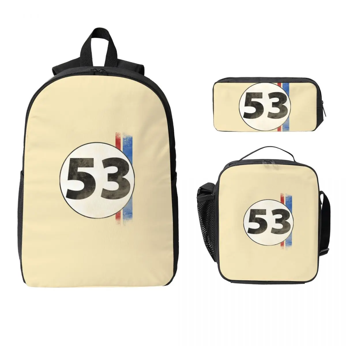 Herbie Number 53 Backpack Student Boys Girls BookBag School Bag Laptop Shoulder Bags 3ps Insulated Lunch Bag Pencil Case 
Herbie Number 53 Backpack Student Boys Girls BookBag School Bag Laptop Shoulder Bags 3ps Insulated Lunch Bag Pencil Case