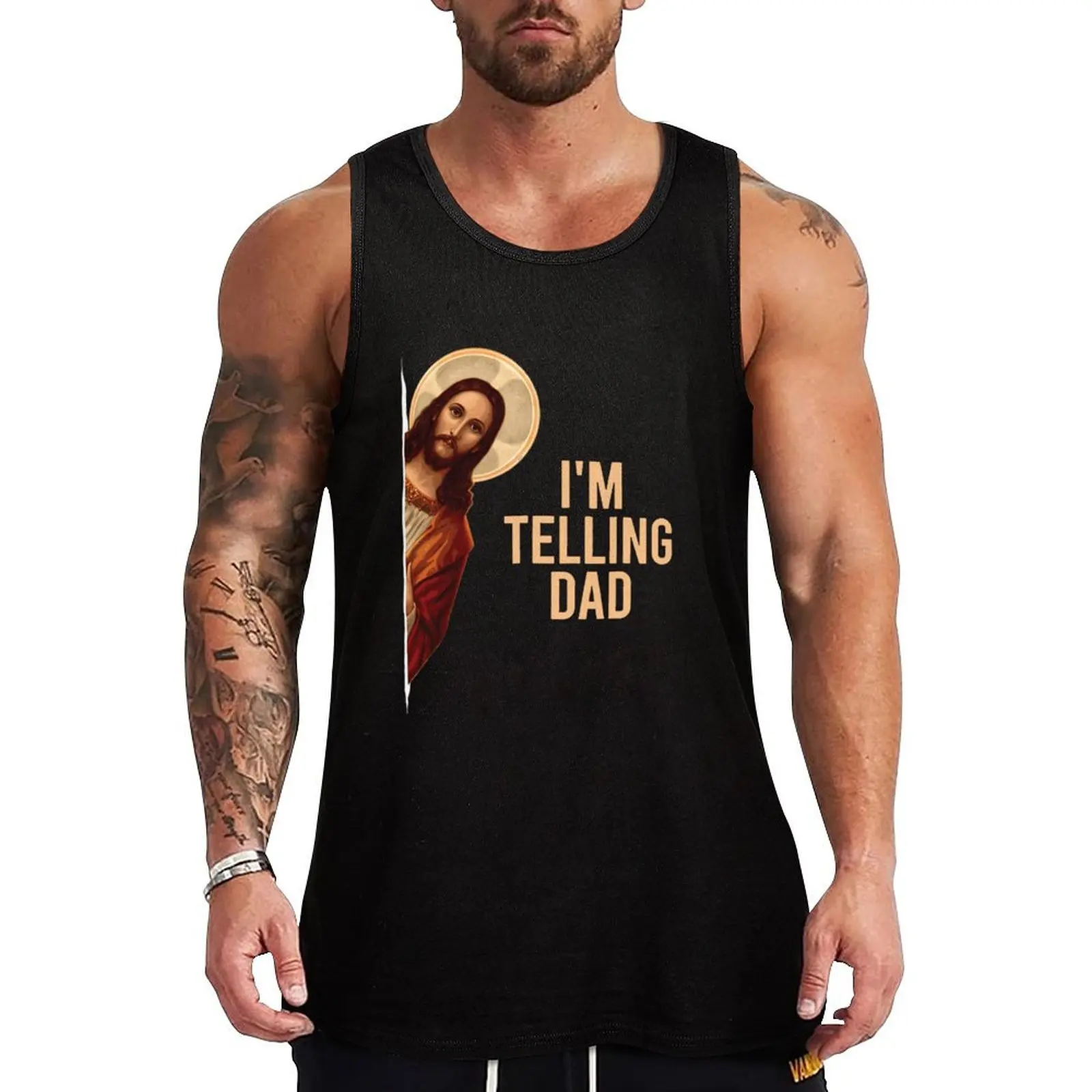 I'M Telling Dad Jesus Meme Tank Top Urban Street Tank Top Casual Sleeveless Shirt
I'M Telling Dad Jesus Meme Tank Top Urban Street Tank Top Casual Sleeveless Shirt