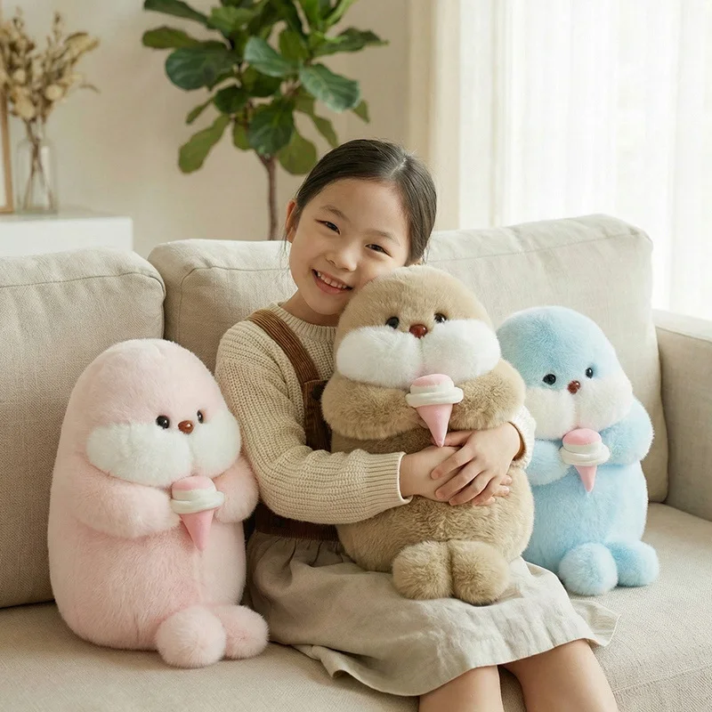 Adorable Ice Cream Holding Seal Plushie Three Pastel Colors Pink Beige Blue Soft Stuffed Marine Fun Collectible Wonderful
Adorable Ice Cream Holding Seal Plushie Three Pastel Colors Pink Beige Blue Soft Stuffed Marine Fun Collectible Wonderful