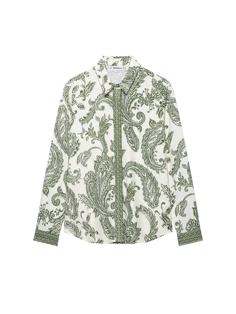 SIYANG Women Fashion Printed Single Breasted Blouse Vintage Lapel Neck Long Sleeves Female Chic Lady Shirts
SIYANG Women Fashion Printed Single Breasted Blouse Vintage Lapel Neck Long Sleeves Female Chic Lady Shirts