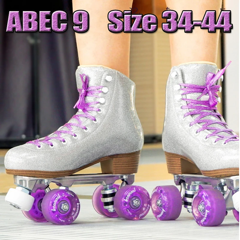 ABEC 9 Quad Roller Skates Super Fiber Leather Shoes Aluminium Alloy Frame High Elasticity PU Wheel Indoor Street Fitness Skating
ABEC 9 Quad Roller Skates Super Fiber Leather Shoes Aluminium Alloy Frame High Elasticity PU Wheel Indoor Street Fitness Skating