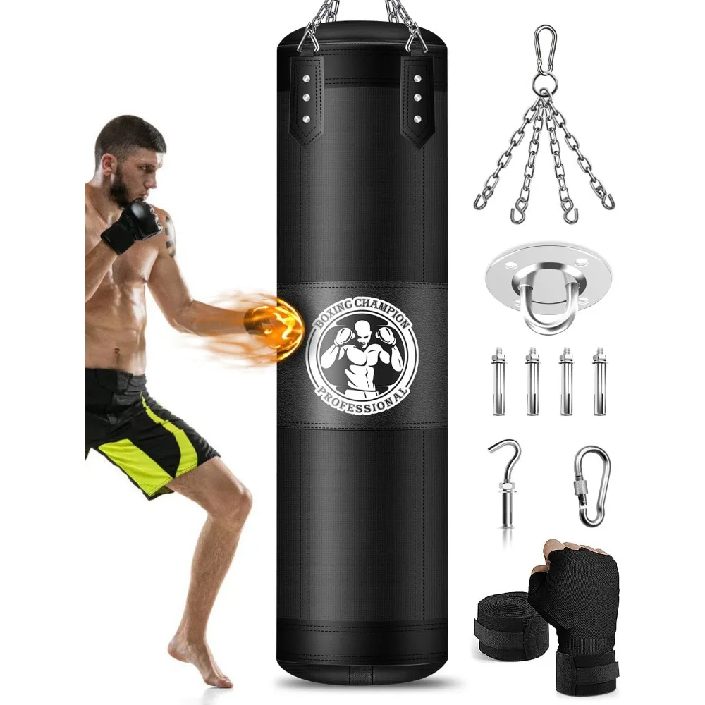 4FT PU Heavy Punching Bag with Chain Hook for Kickboxing Muay Thai Karate Home Gym Training Unfilled
4FT PU Heavy Punching Bag with Chain Hook for Kickboxing Muay Thai Karate Home Gym Training Unfilled