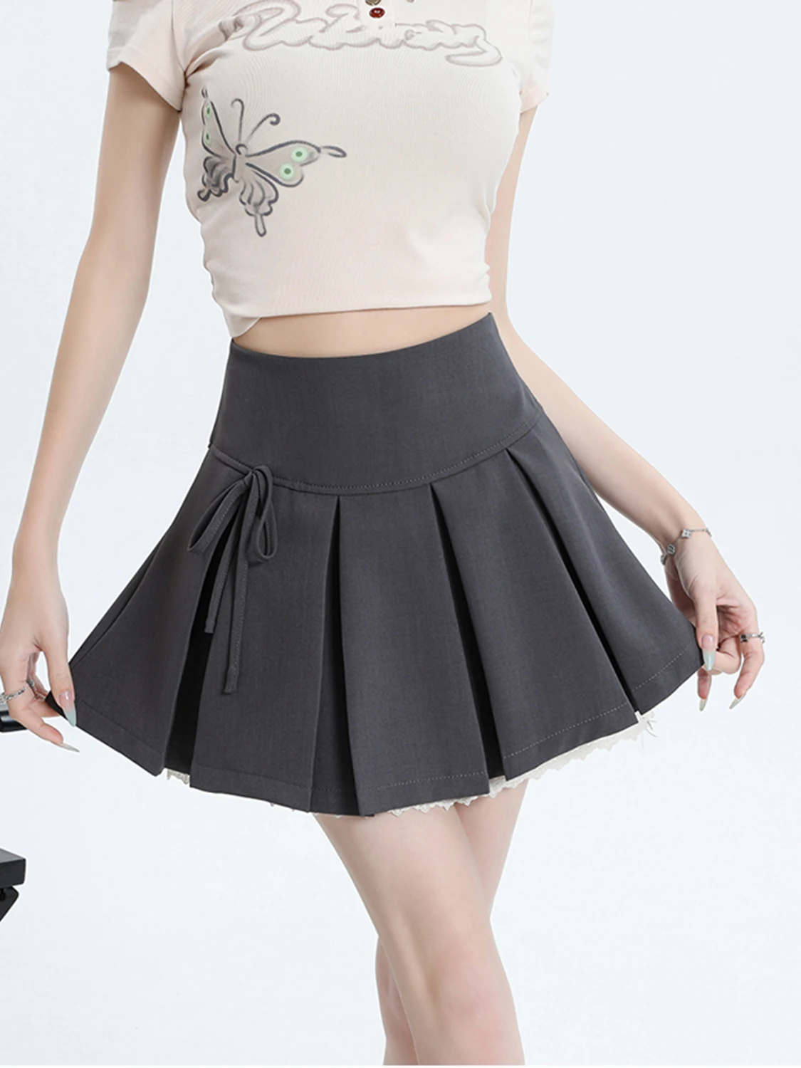 ey Lace Splicing A-Line Skirt High Waist Pleated Women's Slim Fit f-length Spring 2026 College Sle Skirt
ey Lace Splicing A-Line Skirt High Waist Pleated Women's Slim Fit f-length Spring 2026 College Sle Skirt