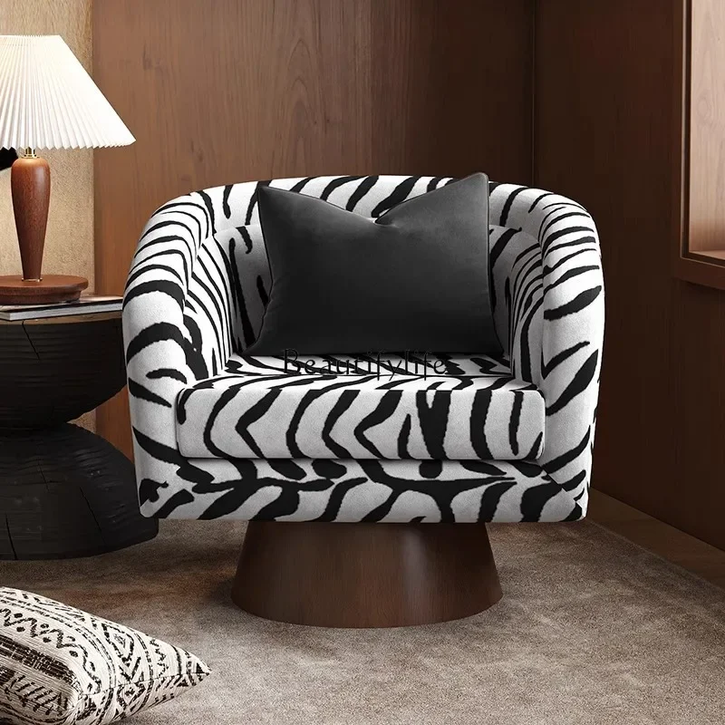 35LFrench antique tiger pattern fabric casual single sofa chair can be rotated
35LFrench antique tiger pattern fabric casual single sofa chair can be rotated