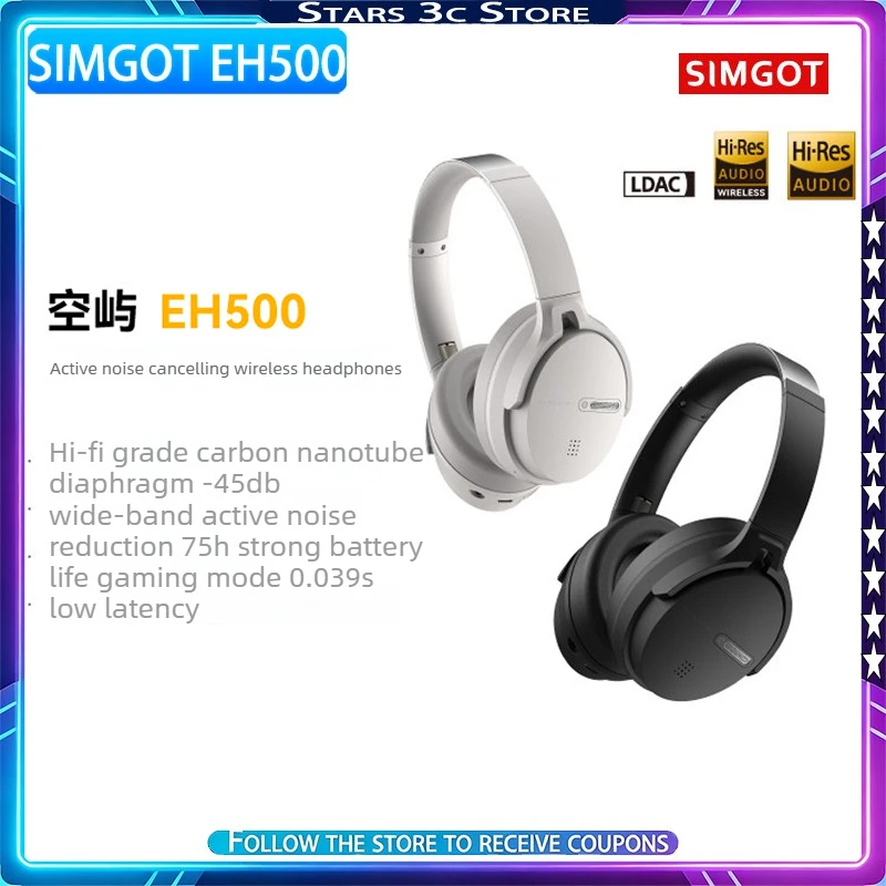 SIMGOT EH500 Over-ear Headphones Bluetooth Intelligent Noise Reduction Long Endurance and Low Latency Wireless Earphones Gift
SIMGOT EH500 Over-ear Headphones Bluetooth Intelligent Noise Reduction Long Endurance and Low Latency Wireless Earphones Gift