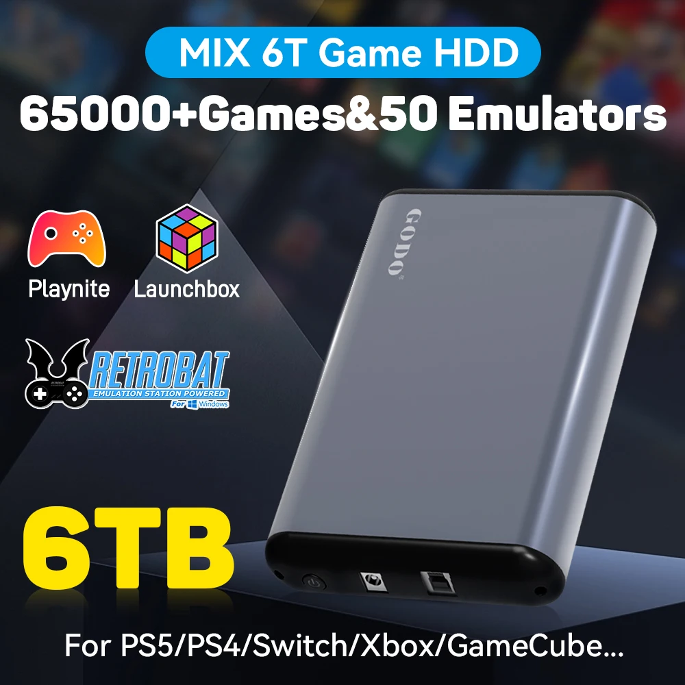 Mix 6T Portable Emulator Game HDD For PS5/PS4/PS3/Xbox/Switch/GameCube Retro Game Hard Drive With 65000+ Games For Win PC/Laptop
Mix 6T Portable Emulator Game HDD For PS5/PS4/PS3/Xbox/Switch/GameCube Retro Game Hard Drive With 65000+ Games For Win PC/Laptop
