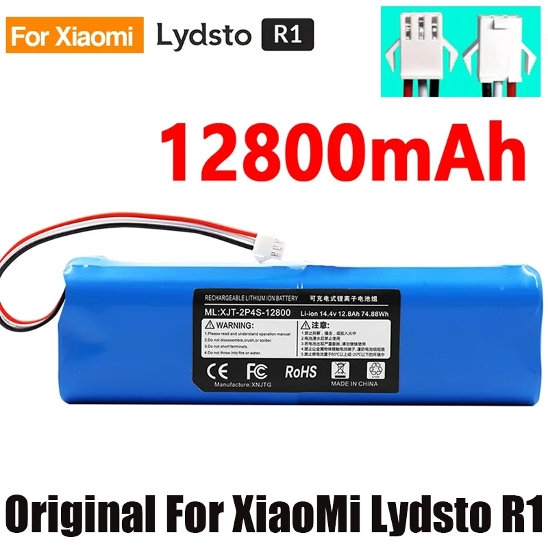 Литиевый аккумулятор 14,4 В 12800 мАч для XiaoMi Lydsto R1, перезаряжаемый аккумулятор подходит для ремонта и замены
Литиевый аккумулятор 14,4 В 12800 мАч для XiaoMi Lydsto R1, перезаряжаемый аккумулятор подходит для ремонта и замены