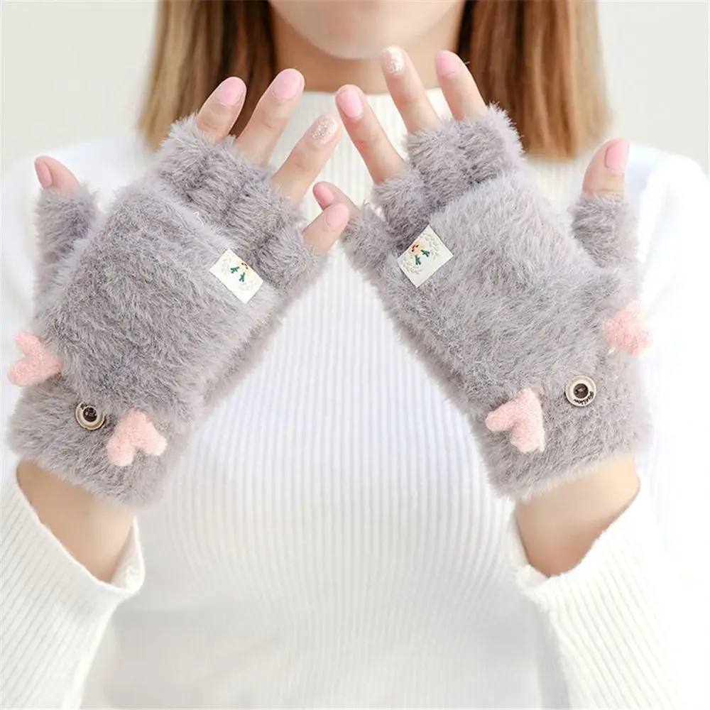 Xmas Gifts Soft Winter Gloves Half-Finger Flip Women Girls Student Writing Gloves Warm Antlers Knit Mittens
Xmas Gifts Soft Winter Gloves Half-Finger Flip Women Girls Student Writing Gloves Warm Antlers Knit Mittens