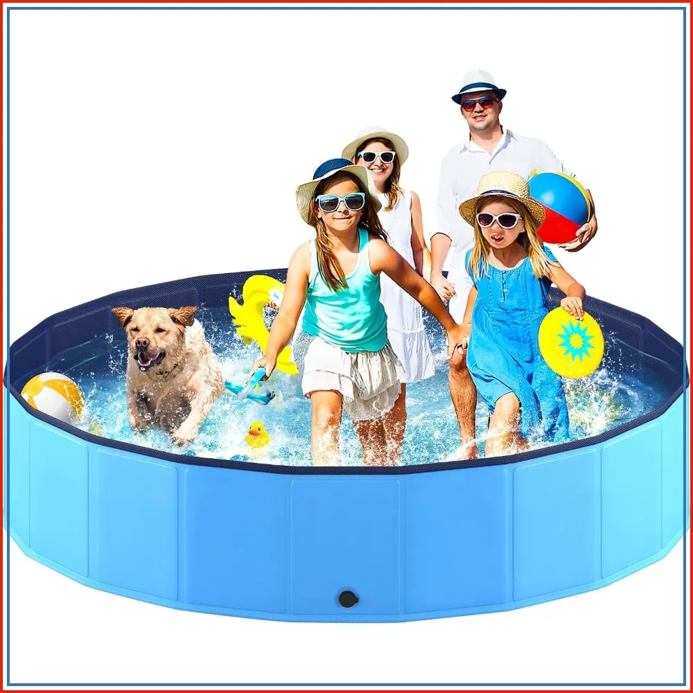 Foldable Pet Pool, Anti-Slip Dog Bathtub, Heavy-Duty PVC Swimming Pool for Dogs & Cats, 80x16 in
Foldable Pet Pool, Anti-Slip Dog Bathtub, Heavy-Duty PVC Swimming Pool for Dogs & Cats, 80x16 in
