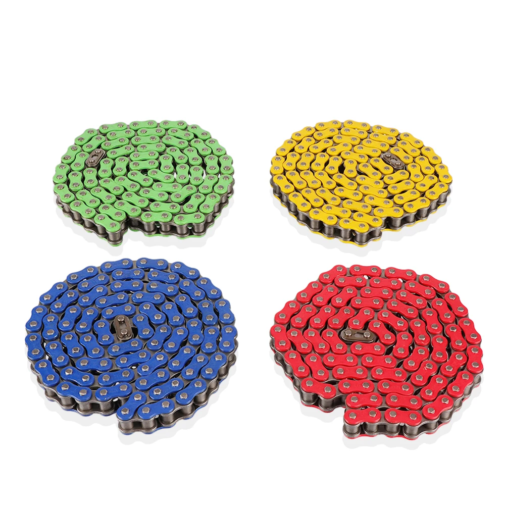 428H 110 Link Motorcycle Color Chain Master Driving Red Blue Green For High Race Pit Dirt Bike Monkey ATV Scooter Chains
428H 110 Link Motorcycle Color Chain Master Driving Red Blue Green For High Race Pit Dirt Bike Monkey ATV Scooter Chains