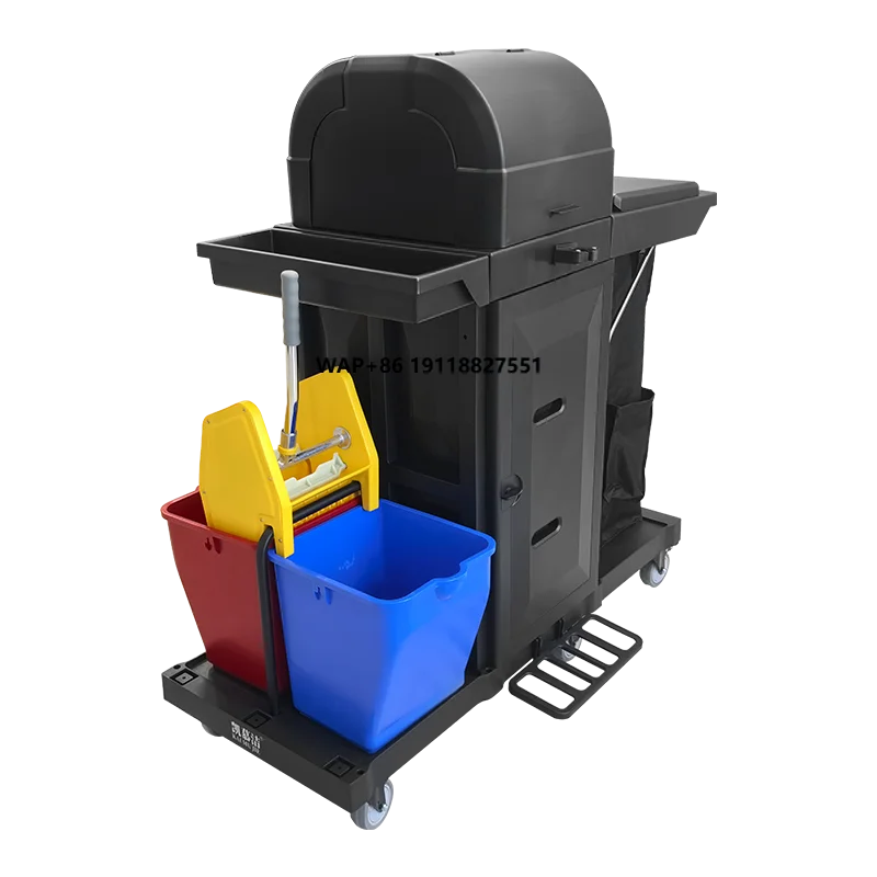 KJ03-5 Multifunctional Plastic Cleaning Cart Thickened Handcart for Hotel Room Service & Tool Cart Miscellaneous Cart
KJ03-5 Multifunctional Plastic Cleaning Cart Thickened Handcart for Hotel Room Service & Tool Cart Miscellaneous Cart