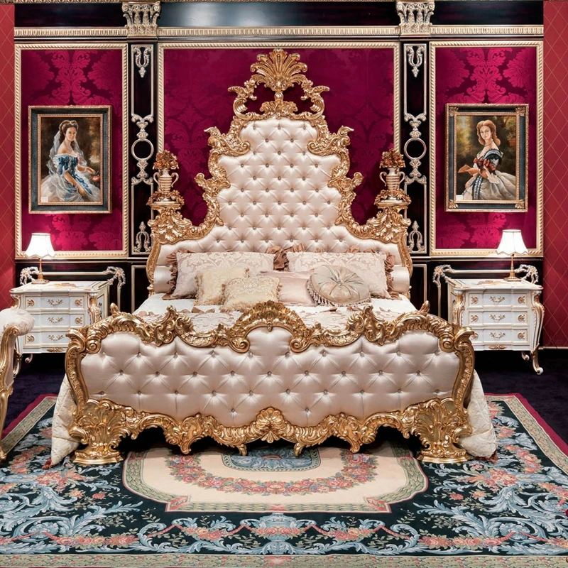 European Romantic Bed High Quality Aesthetics Bedroom Queen Unusual Trendy Bed Unique Wedding Comfortable Muebles Furniture
European Romantic Bed High Quality Aesthetics Bedroom Queen Unusual Trendy Bed Unique Wedding Comfortable Muebles Furniture