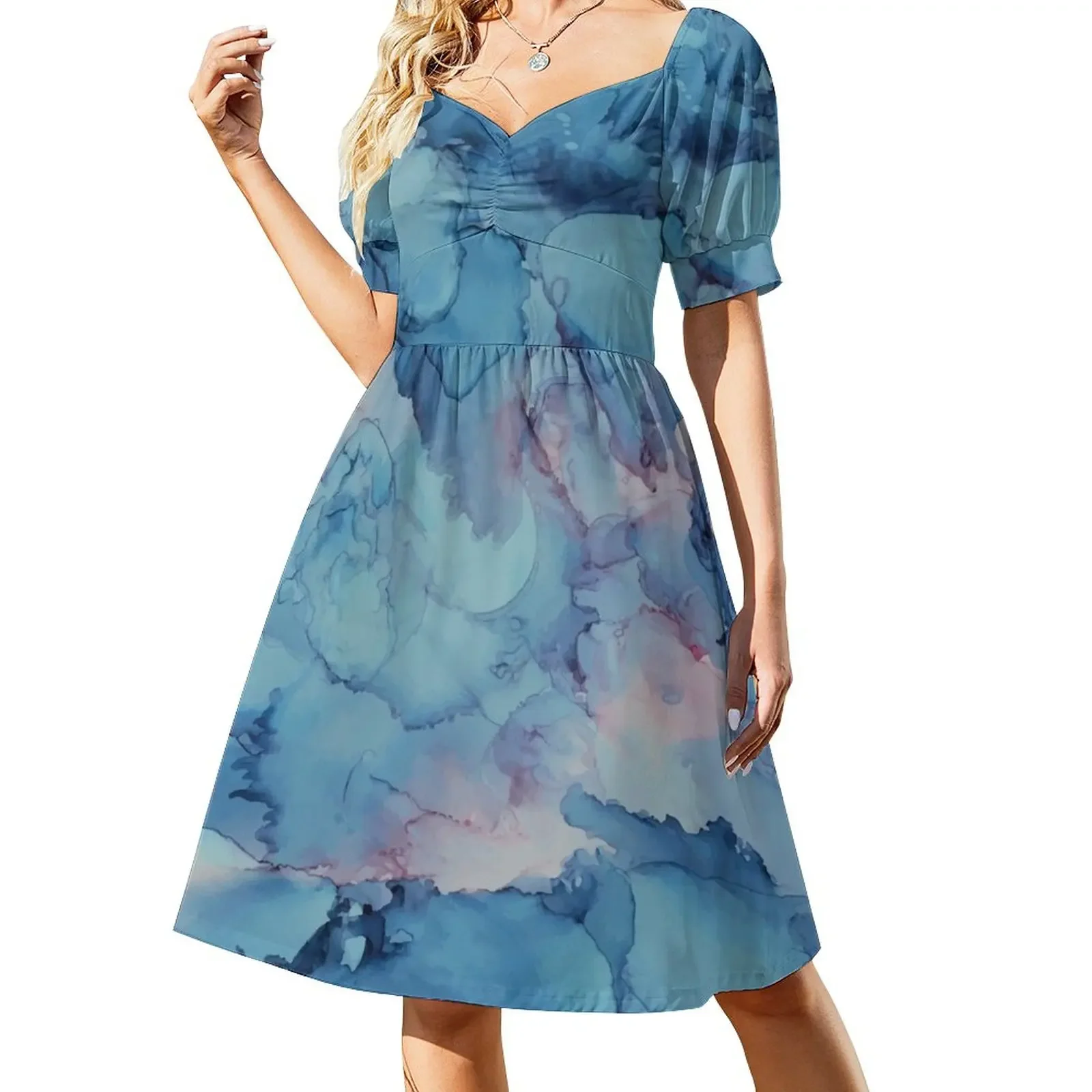 Crashing - Alcohol Ink Painting Short-Sleeved Dress womens dress elegant dresses for women dresses for womens Long dresses
Crashing - Alcohol Ink Painting Short-Sleeved Dress womens dress elegant dresses for women dresses for womens Long dresses
