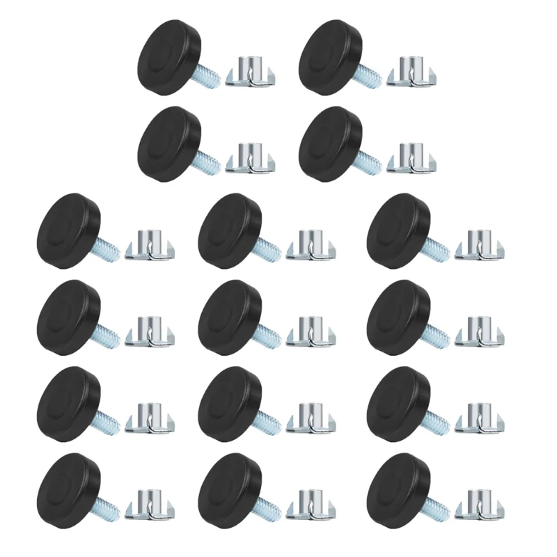 652F 16Pcs Adjustable Furniture Leg Levelers Stable Screw In Stabilizers for Floor Protective and Noise Reductions Use
652F 16Pcs Adjustable Furniture Leg Levelers Stable Screw In Stabilizers for Floor Protective and Noise Reductions Use