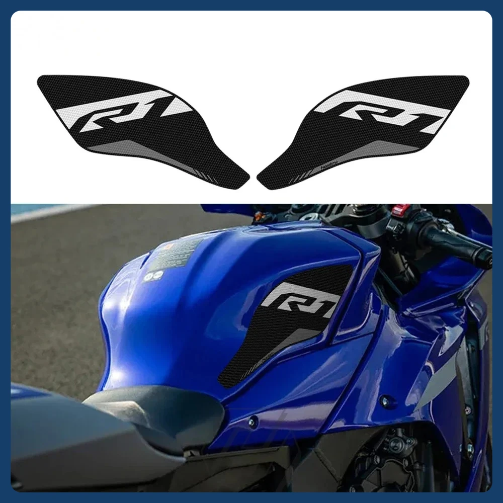 Наклейка на мотоцикл для Yamaha YZF-R1 R1 2020-2022, наклейка, аксессуары для мотоцикла, боковая накладка на бак, защитные коврики для наколенников 
Наклейка на мотоцикл для Yamaha YZF-R1 R1 2020-2022, наклейка, аксессуары для мотоцикла, боковая накладка на бак, защитные коврики для наколенников