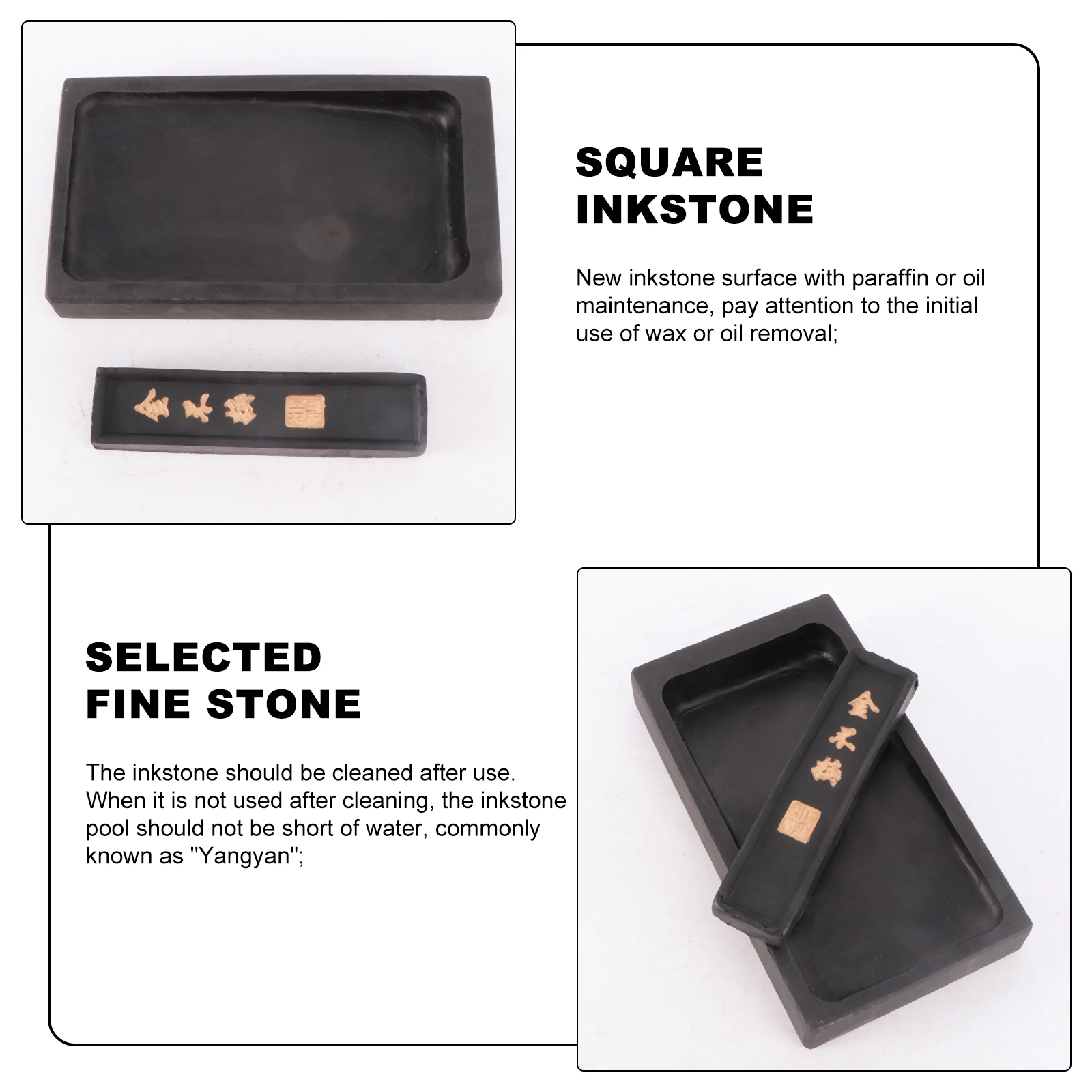 2 Pcs Inkstone Stick Calligraphy Beginners Smooth Surface Traditional Chinese Writing Accessory Student Practical Luowen
2 Pcs Inkstone Stick Calligraphy Beginners Smooth Surface Traditional Chinese Writing Accessory Student Practical Luowen