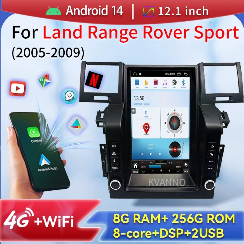 12.1-Inch For Land Range Rover Sport 2005-2009 Car Radio Multimedia Player Carplay Android 14 Auto Wireless Stereo Head Unit GPS
12.1-Inch For Land Range Rover Sport 2005-2009 Car Radio Multimedia Player Carplay Android 14 Auto Wireless Stereo Head Unit GPS