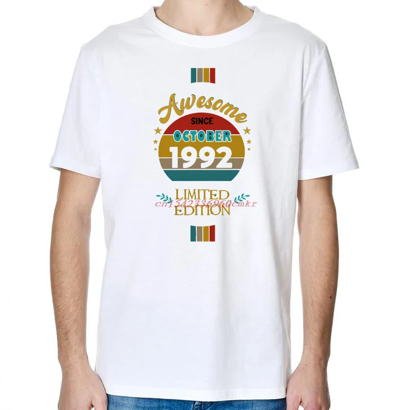Happy Birthday Since In October 1992 Birthday Gifts Graphic T Shirts Summer Cotton New Shirts And T-Shirts Unisex Print T Shirt
Happy Birthday Since In October 1992 Birthday Gifts Graphic T Shirts Summer Cotton New Shirts And T-Shirts Unisex Print T Shirt