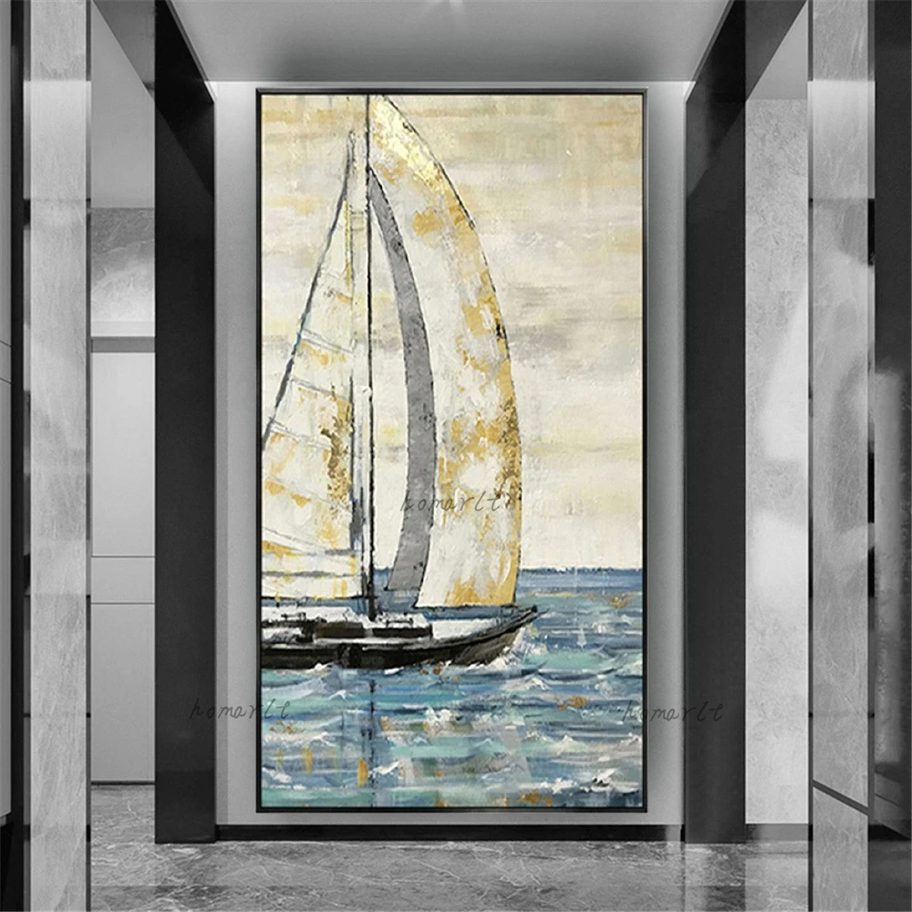 Handpainted Abstract Boat Oil Painting On Canvas Art Modern Wall Picture Decor Living Room Home Office Indoor Decoration Artwork
Handpainted Abstract Boat Oil Painting On Canvas Art Modern Wall Picture Decor Living Room Home Office Indoor Decoration Artwork