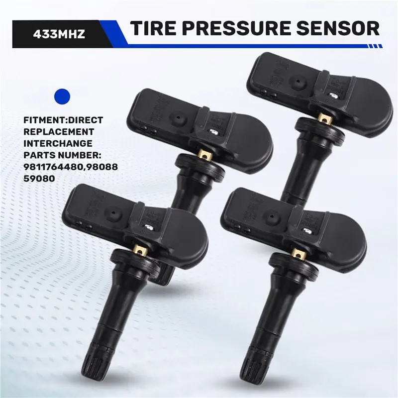 Tire Pressure Sensor 4PCS 433Mhz 9811764480 For Citroen Jumpy Fiat Scudo Scania Expert Toyota Proace Combi
Tire Pressure Sensor 4PCS 433Mhz 9811764480 For Citroen Jumpy Fiat Scudo Scania Expert Toyota Proace Combi