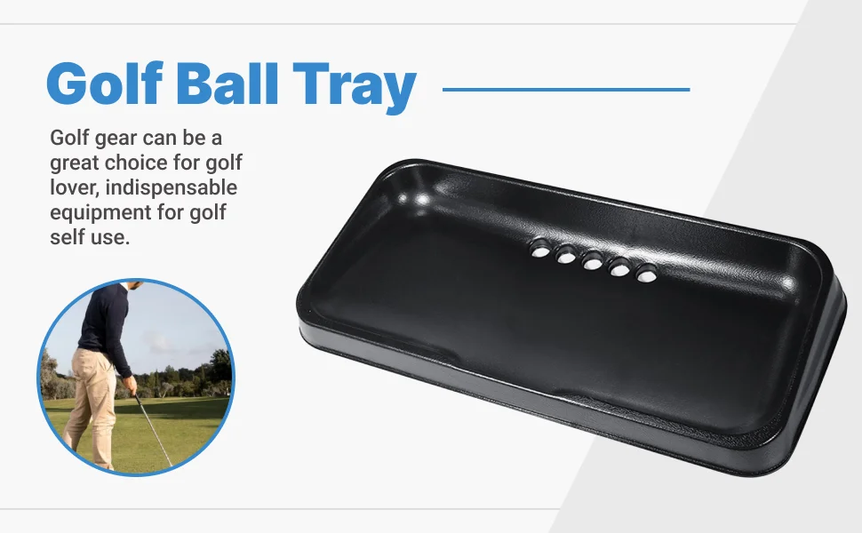 Golf Ball Tray Black Plastic Golfing Accessories Organizer Case for Golf Sports Driving Range Practice
Golf Ball Tray Black Plastic Golfing Accessories Organizer Case for Golf Sports Driving Range Practice