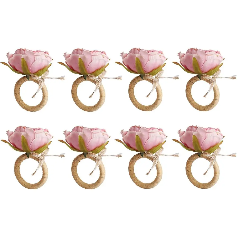 Lower Napkin Rings Set of 8, Pink Peony Handmade Napkin Holder Rings, Table Decorations for Wedding, Daily Party, Picnics, Banqu
Lower Napkin Rings Set of 8, Pink Peony Handmade Napkin Holder Rings, Table Decorations for Wedding, Daily Party, Picnics, Banqu
