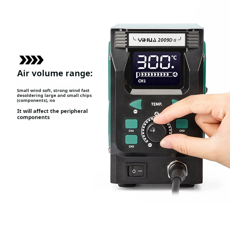 4-Channel Memory YIHUA 2009D-II 700W Hot Air Rework Station Digital Display for BGA SMD PCB Repair
4-Channel Memory YIHUA 2009D-II 700W Hot Air Rework Station Digital Display for BGA SMD PCB Repair