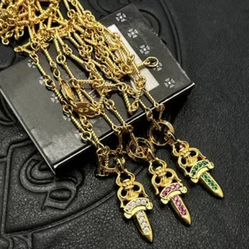 2025 Fashion Jewelry Necklace with Diamonds Colored Diamonds Sword Sweater Chain Premium Jewelry
2025 Fashion Jewelry Necklace with Diamonds Colored Diamonds Sword Sweater Chain Premium Jewelry