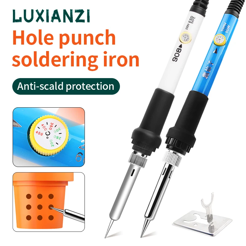 LUXIANZI 220V Adjustable Temperature Electric Soldering Iron Welding Pen For Gardening Drilling Solder Repair Hand Tool Kit
LUXIANZI 220V Adjustable Temperature Electric Soldering Iron Welding Pen For Gardening Drilling Solder Repair Hand Tool Kit