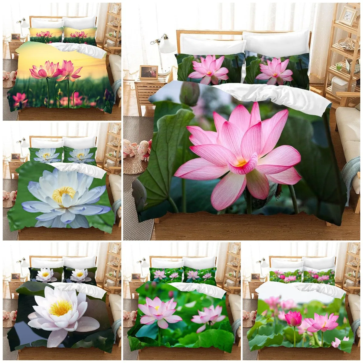 Lotus Duvet Cover Set Pink Water Hibiscus Bedding Set For Girls Women Chic Flower Floral Printed Comforter Cover Nature Theme
Lotus Duvet Cover Set Pink Water Hibiscus Bedding Set For Girls Women Chic Flower Floral Printed Comforter Cover Nature Theme