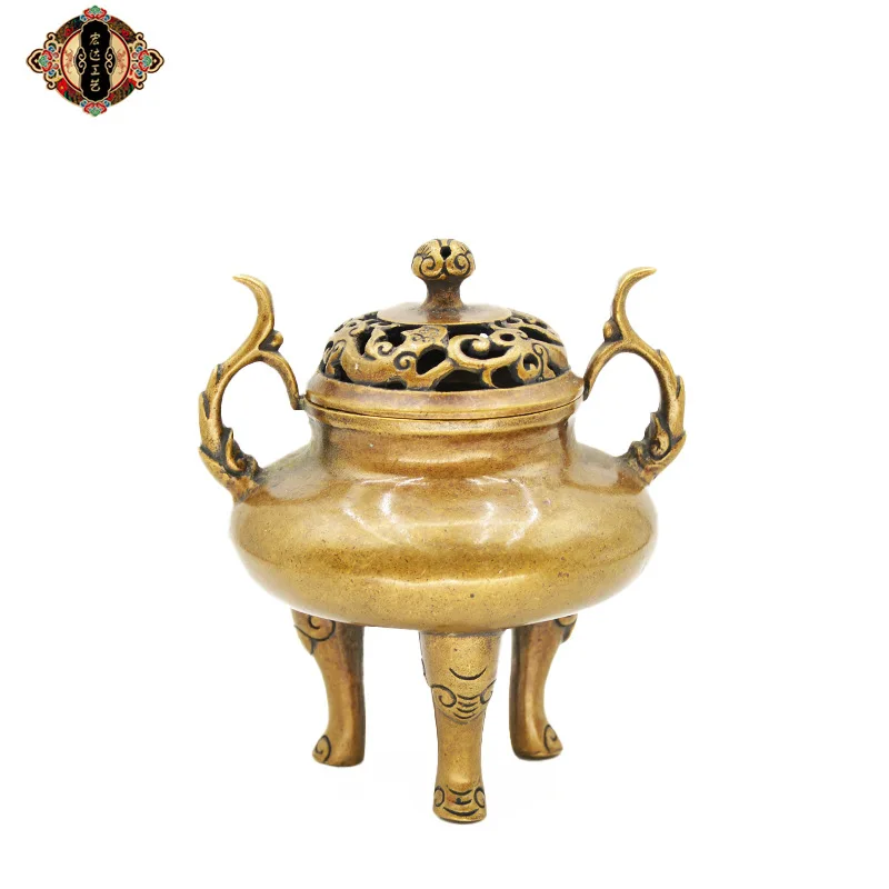 Латунная патина, гладкая поверхность, трехногий вход, медная курильница, подарочный орнамент
Латунная патина, гладкая поверхность, трехногий вход, медная курильница, подарочный орнамент