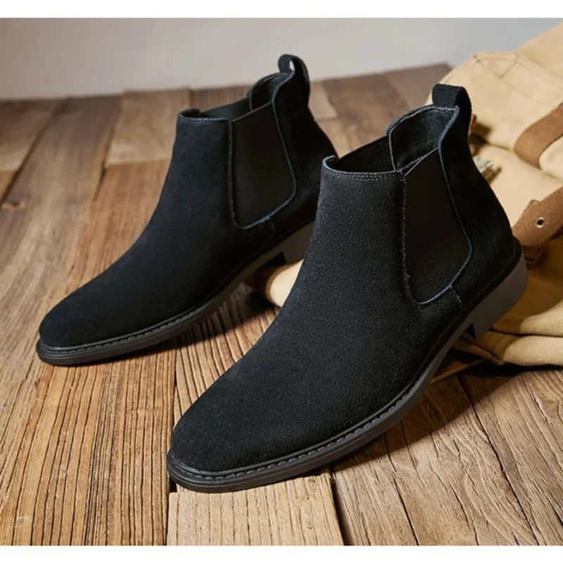 Autumn Men Shoes Genuine Leather Chelsea Boots High Tops Man Leather Casual Shoes
Autumn Men Shoes Genuine Leather Chelsea Boots High Tops Man Leather Casual Shoes