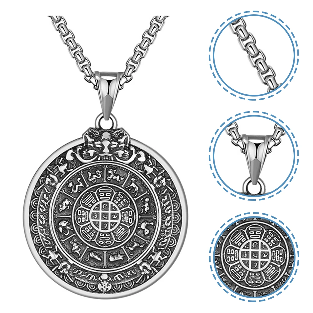 Vintage Style Titanium Steel Men'S Zodiac Pendant Necklace Clavicle Chain Durable Retro Punk Jewelry Gift For Him
Vintage Style Titanium Steel Men'S Zodiac Pendant Necklace Clavicle Chain Durable Retro Punk Jewelry Gift For Him