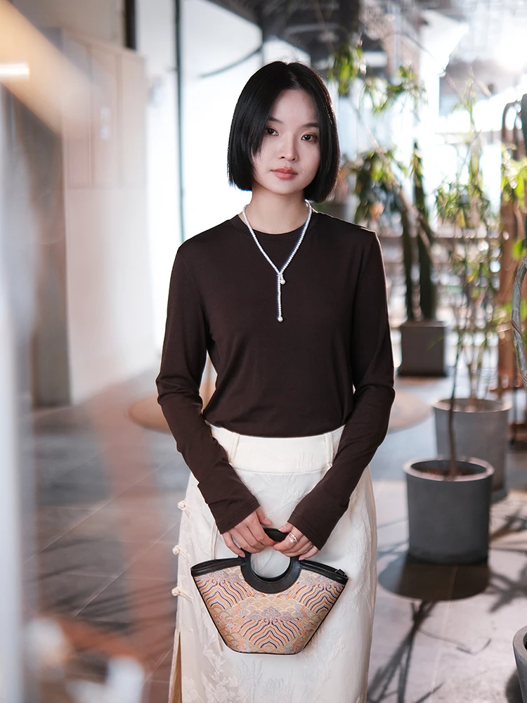 Slimming Effect Base irt Micro-Fce Treaent Lyocell Fiber Silk Blend round Ne Long Sve Women's T-irt
Slimming Effect Base irt Micro-Fce Treaent Lyocell Fiber Silk Blend round Ne Long Sve Women's T-irt