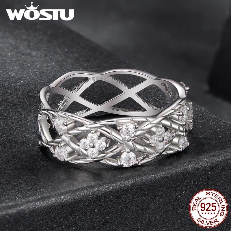 WOSTU Moissanite 925 Sterling Silver Lucky Clover Vine Moissanite Ring Luxurious for Women Wife Engagement Wedding Fine Jewelry
WOSTU Moissanite 925 Sterling Silver Lucky Clover Vine Moissanite Ring Luxurious for Women Wife Engagement Wedding Fine Jewelry