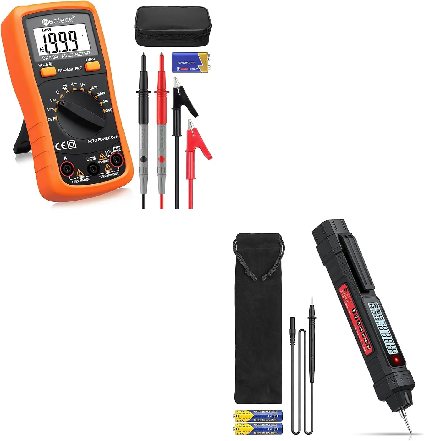 Цифровой мультиметр с автоматическим определением диапазона + цифровой мультиметр ручки
Цифровой мультиметр с автоматическим определением диапазона + цифровой мультиметр ручки