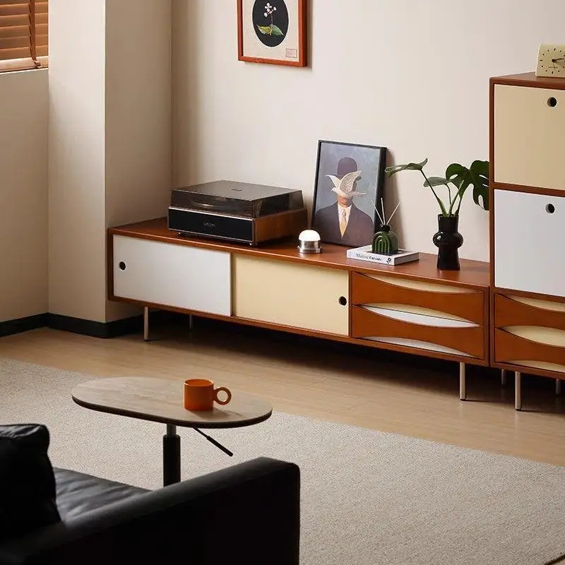 Medieval TV cabinet Bauhaus small apartment living room floor-to-ceiling modern simple color matching locker contrasting color s
Medieval TV cabinet Bauhaus small apartment living room floor-to-ceiling modern simple color matching locker contrasting color s