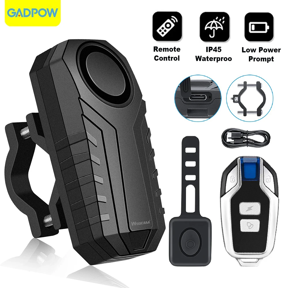 Сигнализация для мотоцикла Gadpow 113dB, Противоугонная сигнализация для мотоцикла, водонепроницаемая сигнализация для велосипеда с беспроводным пультом дистанционного управления
Сигнализация для мотоцикла Gadpow 113dB, Противоугонная сигнализация для мотоцикла, водонепроницаемая сигнализация для велосипеда с беспроводным пультом дистанционного управления